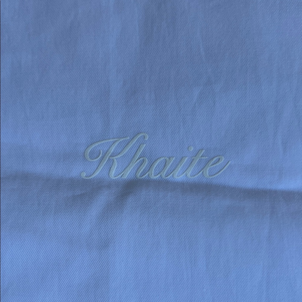 KHAITE Script Logo Embroidery in Light Blue